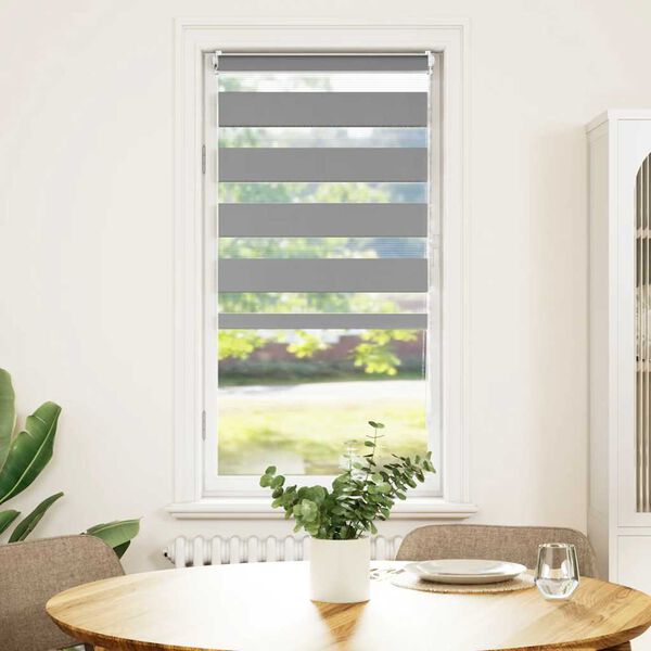 vidaXL Смугаста Рулонна Штора Сірий 60х120 см