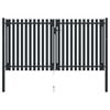 vidaXL Двостулкові ворота Антрацит 306x150 см Сталь