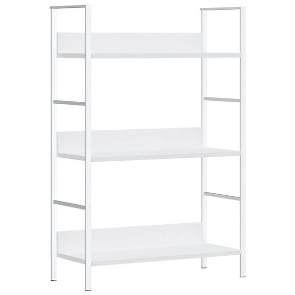288220 vidaXL 3-Layer Book Shelf White 60x27,6x90,5 cm Chipboard