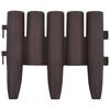 vidaXL Газонні Бордюри 36 шт Коричневий 10 м ПП