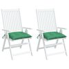 vidaXL Подушки для стільців 2 шт Зелений 50x50x7 см Тканина
