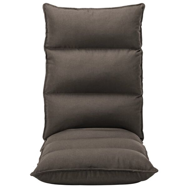 vidaXL Розкладний підлоговий стілець Сіро-коричневий Тканина