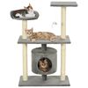 170512 vidaXL Cat Tree with Sisal Scratching Posts 95 cm Grey