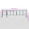 vidaXL Садові Ворота Зелений 500x75 см Сталь