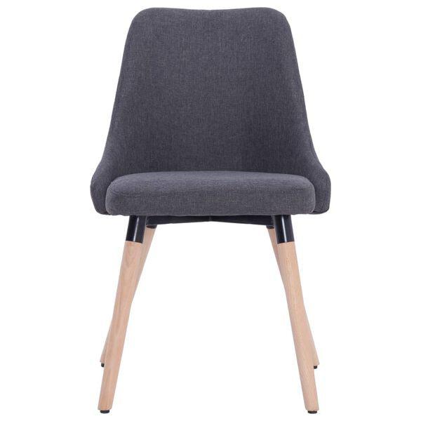 vidaXL Обідні Стільці 2 шт Темно-Сірий Тканина