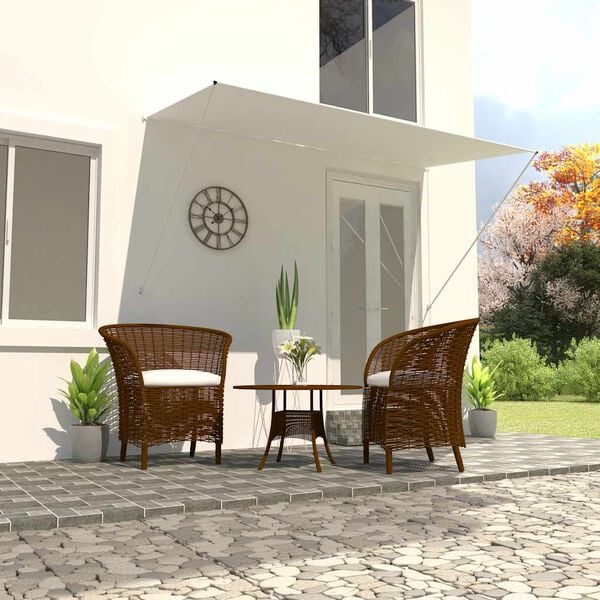 vidaXL Висувний Тент Кремовий 250x150 см