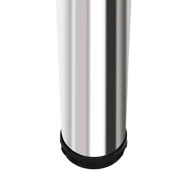 vidaXL Барний Столик з 2 Сталевими Ніжками Глянцевий Білий МДФ