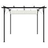 vidaXL Пергола з Висувним Дахом Кремово-Білий 3x3 м Сталь