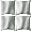 vidaXL Вуличні Подушки 4 шт Сірий Смугастий Принт 45x45 см
