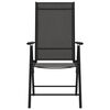 vidaXL Розкладні садові стільці 6 шт Чорний Текстилен