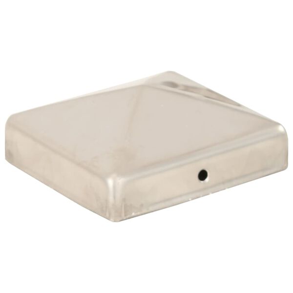 vidaXL Пірамідальні Ковпачки для Стовпів 6 шт 81x81мм Нержавіюча Сталь