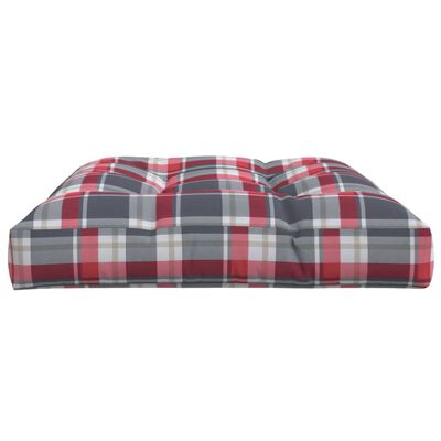 vidaXL Подушка для дивана з піддонів Картатий червоний 120x80x10 см