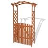 vidaXL Садова арка з воротами 120x60x205 см Масив дерева