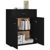 800712 vidaXL Sideboard Black 60x30x75 cm Chipboard