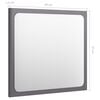 804605 vidaXL Bathroom Mirror High Gloss Grey 40x1,5x37 cm Chipboard