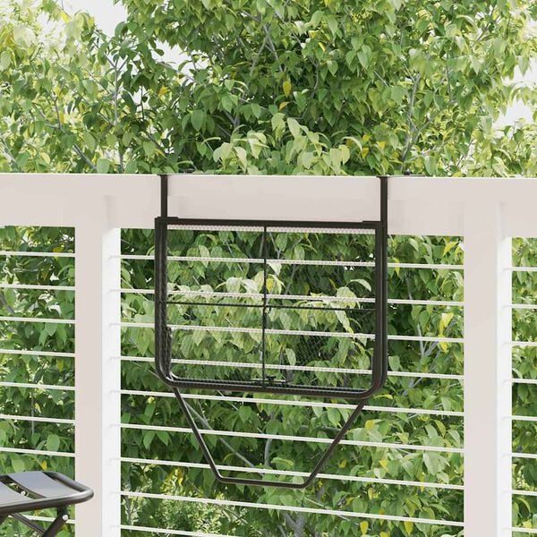 vidaXL Балконний Столик Чорний 60x40 см Сталь