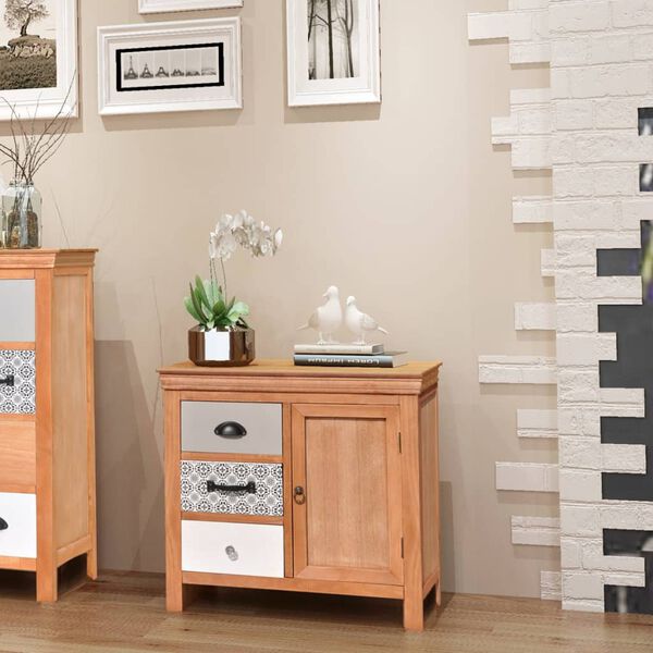 vidaXL Сервант 65x35x60 см Масив евкаліптового дерева