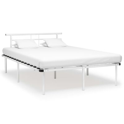 vidaXL Каркас ліжка Білий 140x200 см Метал