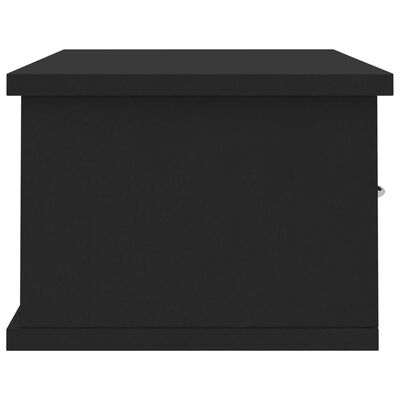 vidaXL Навісна полиця з висувними шухлядами Чорний 60x26x18,5 см ДСП