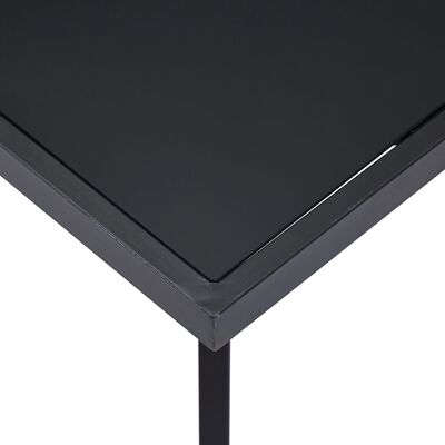 vidaXL Обідній стіл Чорний 180x90x75 см Загартоване скло
