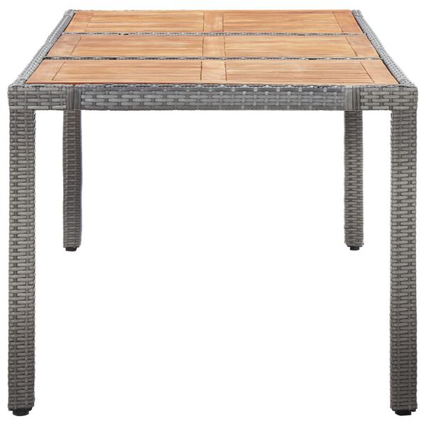 vidaXL Садовий Обідній Комплект 9 Од. з Подушками Сірий Поліротанг