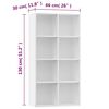 vidaXL Книжкова шафа/Сервант Білий 66x30x130 см ДСП