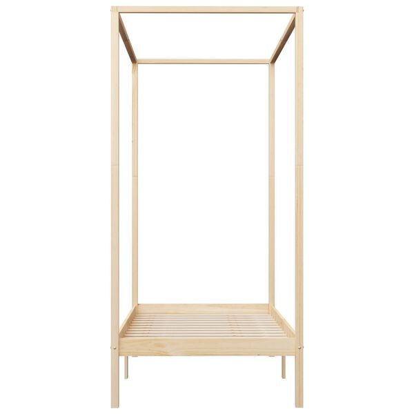 vidaXL Каркас ліжка з балдахіном 100x200 см Масив сосни