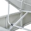 vidaXL Шезлонг з матрацом і чайним столиком Білий Поліротанг