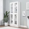 vidaXL Шафа-вітрина Білий 82,5x30,5x185,5 см ДСП