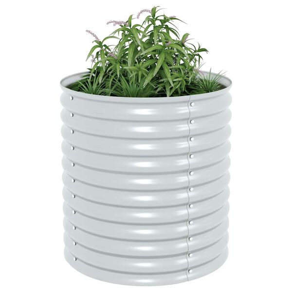 vidaXL Піднесена Клумба Сріблястий 80x80x81 см Оцинкована Сталь