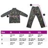 130192 Men's Camo Print 2-Piece Rain Suit with Hood XXL