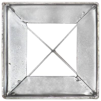 vidaXL Кілочки для Грунту 12 шт Сріблястий 10x10x76 см Оцинкована Сталь