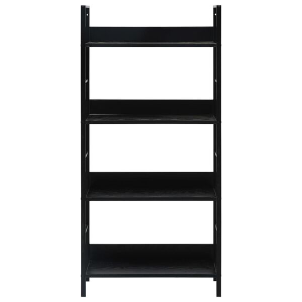 288222 vidaXL 4-Layer Book Shelf Black 60x27,6x124,5 cm Chipboard