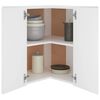802537 vidaXL Hanging Corner Cabinet White 57x57x60 cm Chipboard