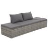vidaXL Садове Ліжко Сірий 195x60 см Поліротанг