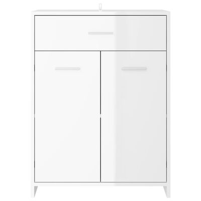805030 vidaXL Bathroom Cabinet High Gloss White 60x33x80 cm Chipboard