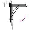 vidaXL Балконний Столик Чорний 60x40 см Сталь