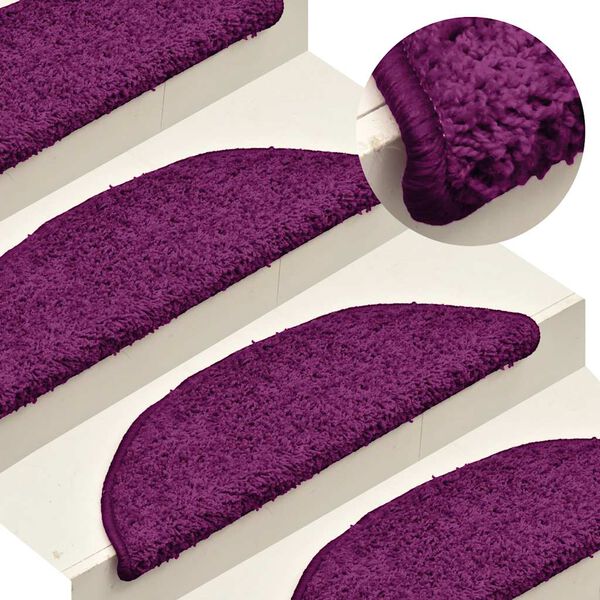 vidaXL Сходові Килимки 15 шт Рожевий 56x17x3 см