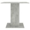 800256 vidaXL Dining Table Concrete Grey 80x80x75 cm Chipboard