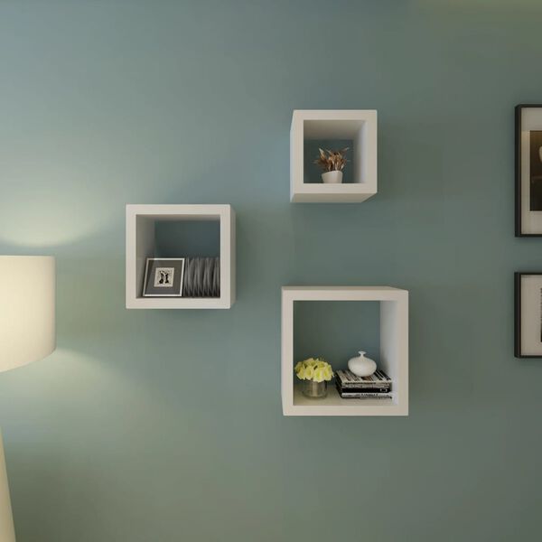 vidaXL Кубічні полиці в комплекті 3 шт Білий