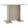 800246 vidaXL Dining Table Sonoma Oak 110x60x75 cm Chipboard