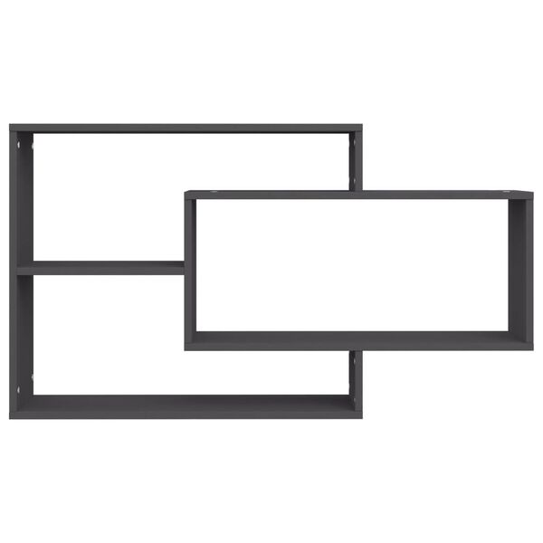 800326 vidaXL Wall Shelves Grey 104x20x58,5 cm Chipboard