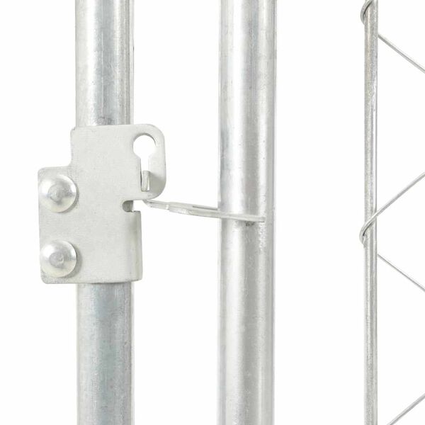 vidaXL Вуличний Вольєр для Собак з Дахом 100x100x125 см