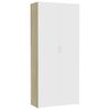 vidaXL Шафа для зберігання Білий/Дуб сонома 80x35,5x180 см ДСП