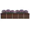 47058 vidaXL Garden Raised Bed Galvanised Steel 400x80x45 cm Brown