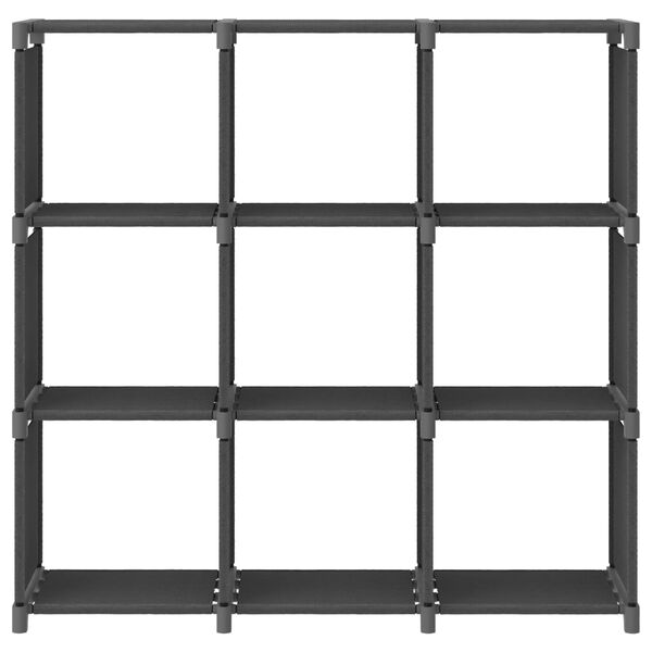 322612 vidaXL 9-Cube Display Shelf Grey 103x30x107,5 cm Fabric