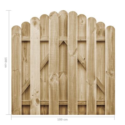 vidaXL Садові ворота 100х100 см Просочена соснова деревина