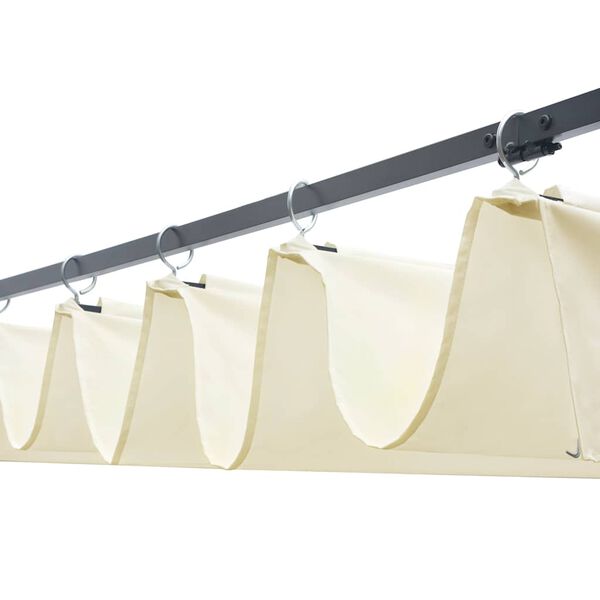 vidaXL Альтанка з Дахом Коричневий і Кремовий 300x300x200см Поліротанг