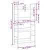 288224 vidaXL 4-Layer Book Shelf White 60x27,6x124,5 cm Chipboard