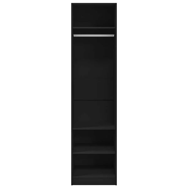 800235 vidaXL Wardrobe Black 50x50x200 cm Chipboard